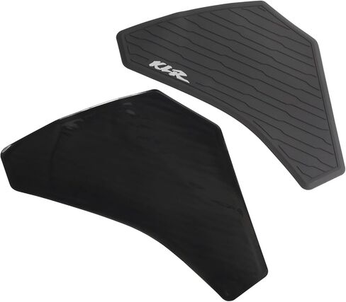 مجموعة ملصقات واقية لخزان الوقود KLR 650 - مجموعة ملصقات مضادة للانزلاق Kawasaki KLR650 (2022-2024) | طقم حماية أسود مكون من قطعتين in Kuwait