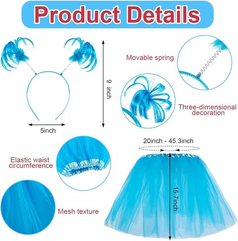 4 أزواج من أساور Friendship Thing المتطابقة وأزياء Thing One وThing Two، تتضمن أساور Thing تنورة توتو من التول باللون الأحمر والأزرق وجوارب مخططة وقفازات قابلة للتمدد وعصابة رأس، وإكسسوارات حفلات الأصدقاء in Kuwait