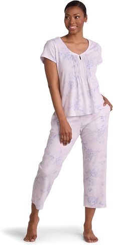 طقم Cottonessa PJ للسيدات من Miss Elaine، طقم بيجامة قطن منقوش، ملابس نوم وملابس نوم in Saudi Arabia
