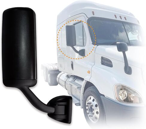 مرآة الباب متوافقة مع 2008 2009 2010 2011 2012 2013 2014 2015 2016 2017 Freightliner Cascadia Mirrors Cascadia Mirror Freightliner مرايا الأبواب الجانبية (أسود يمين) in Kuwait
