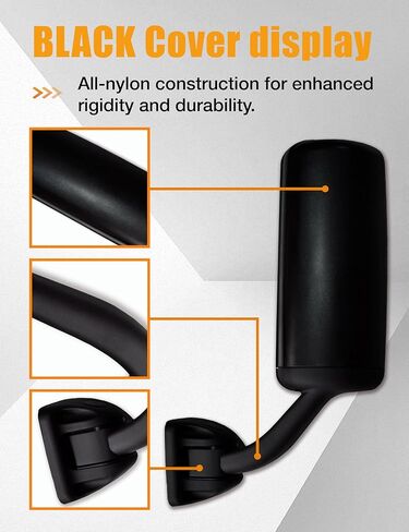 مرآة الباب متوافقة مع 2008 2009 2010 2011 2012 2013 2014 2015 2016 2017 Freightliner Cascadia Mirrors Cascadia Mirror Freightliner مرايا الأبواب الجانبية (أسود يمين) in Kuwait