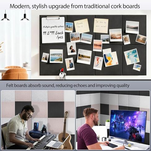 Large Bulletin Board 35.4" x 23.6", Black Cork Board, 6 Pack Cork Boards for Walls with 24 thumbtacks, Pin Board & Vision Board for Home Office, Student Dorm, Creative Studio in Saudi Arabia