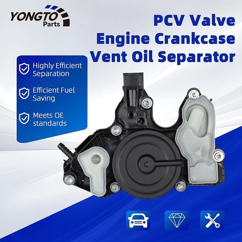 PCV Valve Engine Crankcase Vent Oil Separator 06K103495 Compatible with Audi A3 Quattro A4 A5 A6 A7 Q3 TT Q7 2015-2018, Volkswagen Golf Jetta Passat Bettle 1.8T 2.0T Replace OE 06K013495AA in Kuwait