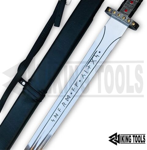 سيف راجنار لوثبروك لسيف الملك الفايكنج سيف راجنار - إصدار محدود كامل ميزات النحاس الحقيقي وغمد العصور الوسطى 40 بوصة in Kuwait