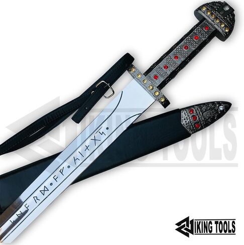 سيف راجنار لوثبروك لسيف الملك الفايكنج سيف راجنار - إصدار محدود كامل ميزات النحاس الحقيقي وغمد العصور الوسطى 40 بوصة in Kuwait