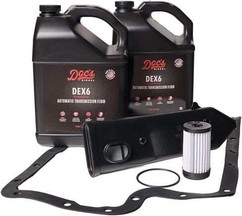 Doc’s Diesel DEXRON VI Full Synthetic Transmission Fluid with Filters | Complete Service Kit for Ford 6.7L Powerstroke F-250,F-350,F-450,F-550 with 6R140 | 2011-2019 in Saudi Arabia