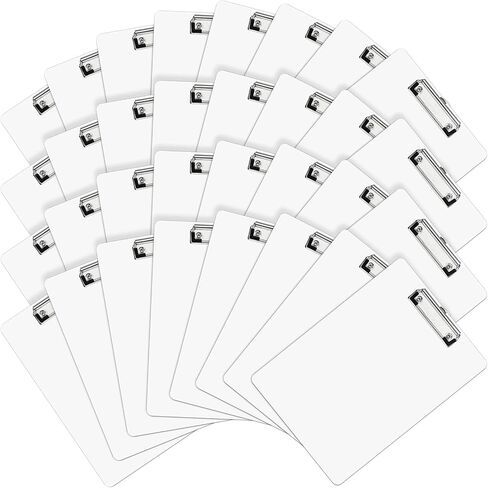 SHENLIU 32 Pack Dry Erase Clipboards, 12.5 x 9 Inch Whiteboard Clipboard A4 Letter Size with Front Surface and Low Profile Clip for Business Teacher Office Warehouse Home Use in Saudi Arabia