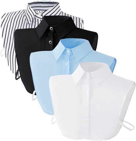 4 Pcs Fake Collar Detachable Dickey Collar Faux False Collar Blouse Half Shirt Collars Tops for Women Daily Graduation in Saudi Arabia