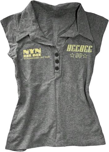 تي شيرت نسائي SweatyRocks بأكمام قصيرة وياقة على شكل حرف Y2k وأزرار أمامية من Henley in Saudi Arabia