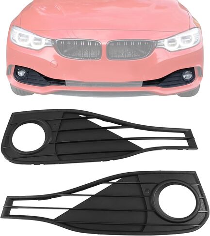 2 قطعة إطار ضوء الضباب الأمامي متوافق مع BMW 428i 435i 430i 440i 2014-2020 للسائق والراكب المصد الأمامي لشبكات مصابيح الضباب يحل محل غطاء مصباح الضباب 51117294683 51117294684 BM1038194 in Saudi Arabia