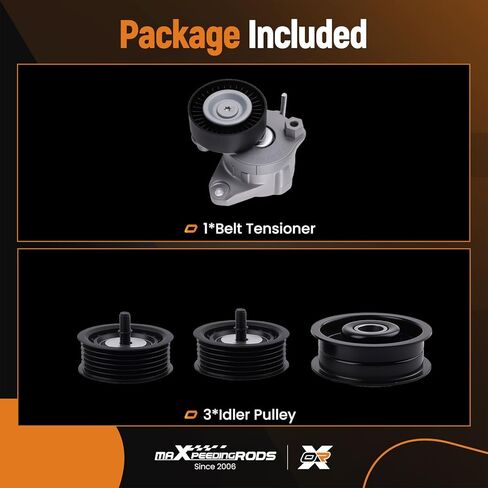 maXpeedingrods Drive Belt Tensioner with Idler Pulleys for Mercedes-Benz C300 C350 CL550 CLK350 E350 E550 G550 GL450 GL550 GLK350 ML350 R350 SLK280 SLK300 2007-2011 2722021419 272202000 2722000270 in Saudi Arabia