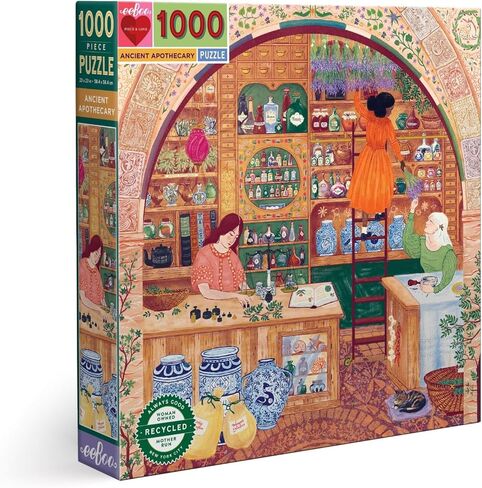 eeBoo: Piece and Love Ancient Apothecary 1000 Piece Square Jigsaw Puzzle, Glossy, Sturdy Puzzle Pieces in Saudi Arabia