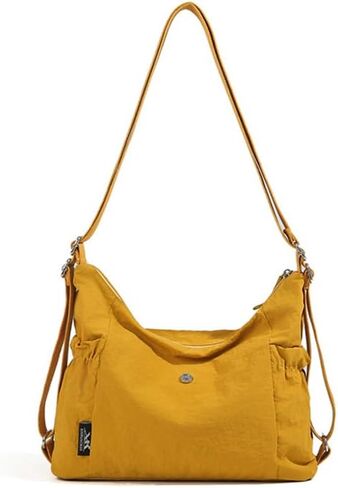 maytopia Tote Bag Convertible Backpack Purse for Women Nylon Hobo Crossbody Bag Message Bag Shoulder Handbags for Daily Work (Black) in Kuwait