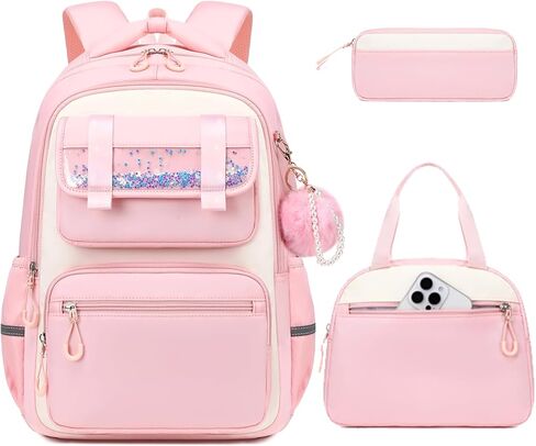 Backpack for Girls,Elementary Kids School Bag,Middle Students Teen Girls Backpack,Kawaii Book bag ages 6-12 Starfall Purple in Kuwait