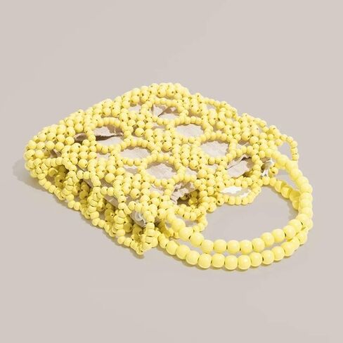 Handmade Top Handle Evening Bag With Drawstring Purse Small Woven Beach Tote Party Handbags in Kuwait