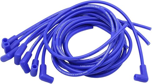 1 Set 8.5mm Red 90 Degree Boot Spark Plug Wires W/Looms in Saudi Arabia