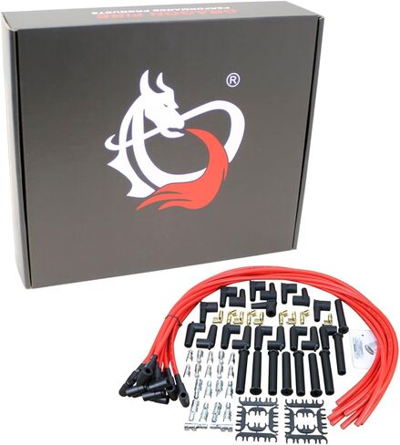 AIP Electronics Dragon Fire Race Series High Performance Cut to Length 10mm Ignition Spark Plug Wire Set for All HEI and Stock Points Distributor SBC BBC Ford Chevy GM Oldsmobile OEM Fit PWUNIV-DF in Saudi Arabia