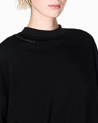Armani Exchange Women's Contrast Logo Crewneck in Saudi Arabia