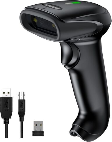 2D Wireless Barcode Scanner,Symcode Datamatrix PDF417 QR Code Handheld Reader for Screen and Printed Bar Code Scan, Works with Windows Mac and Linux PC POS in Kuwait