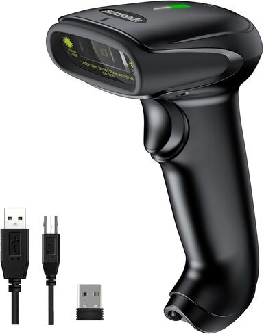 2D Wireless Barcode Scanner,Symcode Datamatrix PDF417 QR Code Handheld Reader for Screen and Printed Bar Code Scan, Works with Windows Mac and Linux PC POS in Kuwait