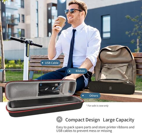 HPRT Hard EVA Storage Case MT800 MT800Q Mobile A4 Thermal Printer, Portable Printer Carry Case, Black Compact and Lightweight, Waterproof and Shock Proof (Renewed) in Saudi Arabia
