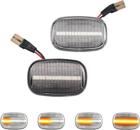 Turn Signal Lamp Led Front Fender Side Marker Light Compatible with To-yo-ta Corolla Celica Caldina Camry Hilux Probox Fielder Avensis RAV4 Prius Runx (Black) in Kuwait