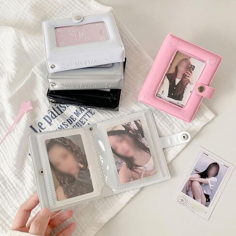 ألبوم صور صغير مقاس 2x3 بوصة، حافظة بطاقات صور صغيرة Kpop، حامل بطاقات الصور لفيلم كاميرا Fujifilm Instax Polaroid Mini 40 جيبًا (فضي) in Kuwait