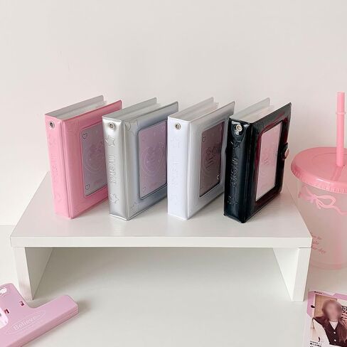 ألبوم صور صغير مقاس 2x3 بوصة، حافظة بطاقات صور صغيرة Kpop، حامل بطاقات الصور لفيلم كاميرا Fujifilm Instax Polaroid Mini 40 جيبًا (فضي) in Kuwait