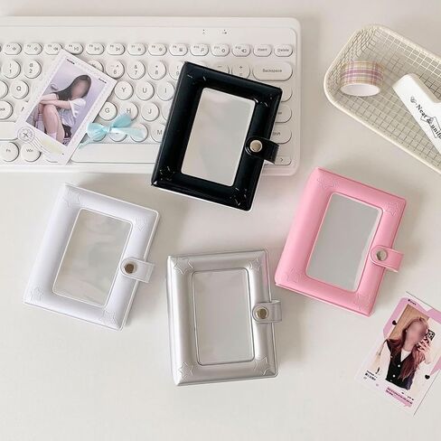 ألبوم صور صغير مقاس 2x3 بوصة، حافظة بطاقات صور صغيرة Kpop، حامل بطاقات الصور لفيلم كاميرا Fujifilm Instax Polaroid Mini 40 جيبًا (فضي) in Kuwait
