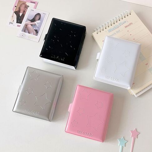 ألبوم صور صغير مقاس 2x3 بوصة، حافظة بطاقات صور صغيرة Kpop، حامل بطاقات الصور لفيلم كاميرا Fujifilm Instax Polaroid Mini 40 جيبًا (فضي) in Kuwait