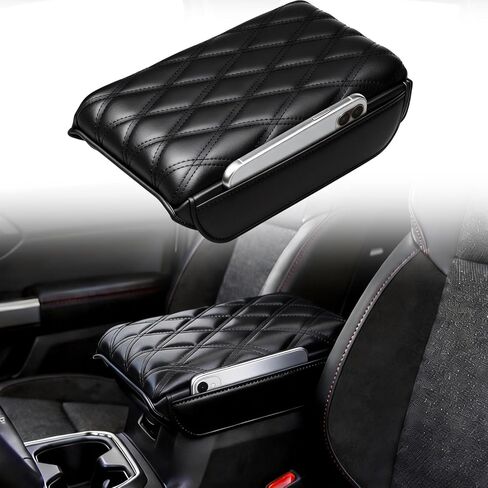 غطاء وحدة التحكم المركزية لعام 2024-2026 Toyota Tacoma Center Console Cover 2025-2026 Toyota 4Runner غطاء مسند الذراع وسادة وسادة لملحقات Toyota Tacoma من جلد البولي يوريثان in Saudi Arabia