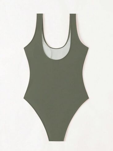 Women's Backless High Cut Sexy Monokini Swimsuit 2pcs Set, Perfect for Beach & Vacation in Saudi Arabia