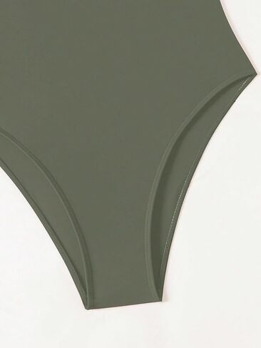 Women's Backless High Cut Sexy Monokini Swimsuit 2pcs Set, Perfect for Beach & Vacation in Saudi Arabia