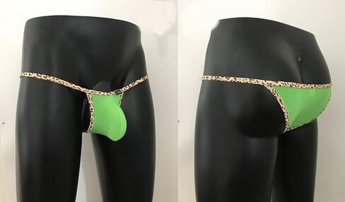 Men's Sexy Thong Briefs Leopard Pattern Print Bikini Underwear in Saudi Arabia