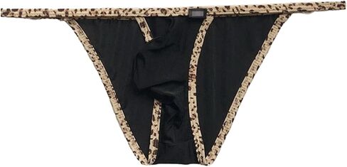 Men's Sexy Thong Briefs Leopard Pattern Print Bikini Underwear in Saudi Arabia