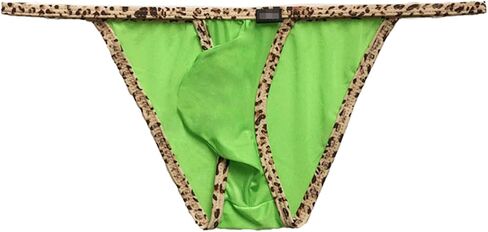 Men's Sexy Thong Briefs Leopard Pattern Print Bikini Underwear in Saudi Arabia