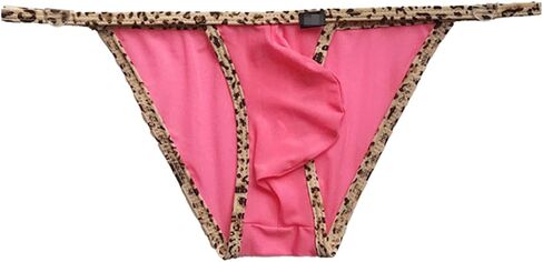 Men's Sexy Thong Briefs Leopard Pattern Print Bikini Underwear in Saudi Arabia