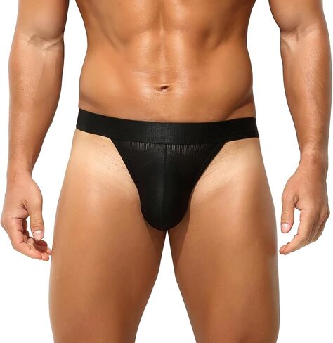 Men's Thong Underwear -Breathable Mesh T-Back Thongs Underwear No Squeeze Design for Gym & Daily Wear in Saudi Arabia