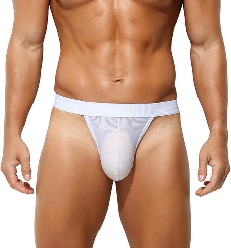 Men's Thong Underwear -Breathable Mesh T-Back Thongs Underwear No Squeeze Design for Gym & Daily Wear in Saudi Arabia