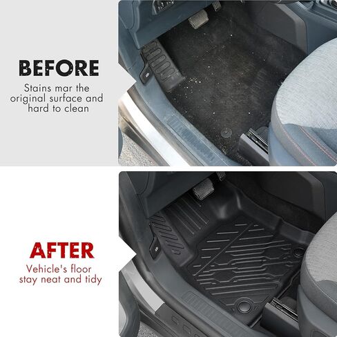 Mabett Floor Mats with Door Sill Protectors for Ford Maverick Hybrid Accessories 2026 2025 2024 2023 2022, All-Weather TPE Liner Mat Custom Fit Maverick Hybrid Model(NOT fit Gasoline) in Saudi Arabia