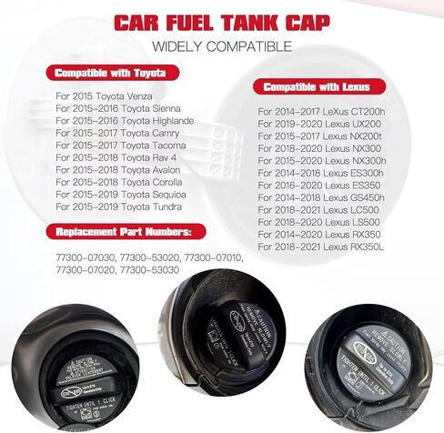 2025 Upgrade 77300-53020 77300-07010 77300-07020 77300-53030 77300-07030 Gas Caps Fuel Cap for 2015-2017 Lexus NX200t in Saudi Arabia