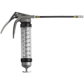 Pistol Grip Clear Barrel Grease Gun with Green Color End Caps and 12" Flexible Hose (Green) in Saudi Arabia