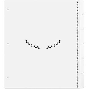 Jot & Mark Recipe Binder Tab Dividers with Blank Labels - 6 Customizable Organizer Dividers for 8.5" x 11" 3-Ring Binders (Black & White) - Recipe Tabs in Kuwait