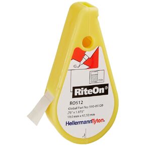 HellermannTyton RO512 Rite-On موزع ملصقات ذاتي التصفيح، 0.75 بوصة × 0.5 بوصة × 1.875 بوصة، فينيل، أبيض (عبوة من 150 قطعة) in Kuwait