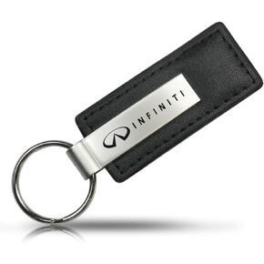 Au-Tomotive Gold, INC. Officially Licensed Rectangular Leather Key Chain for Infiniti (Black) in Saudi Arabia