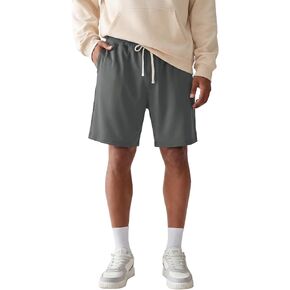 Mens Modal Athletic Gym Shorts 7 inch Air Layer Zipper Pocket Elastic Waist Casual Pajama Jogger Workout Short Pants in Saudi Arabia