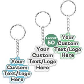 Custom Logo Acrylic Keychains, Personalized Key Tags Bulk, Custom Shapes, Printed Keychains for Corporate Giveaways in Kuwait