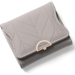 Cute Genuine Leather Wallet for Women RFID Blocking Bifold with Zipper Coin Pocket (Black) in Kuwait