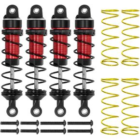 4PCS RC Shocks Aluminum Alloy Front & Rear Shock Absorbers Set with Adjustable Springs for 1/16 Mini Maxx 4WD 107154-1 Mini XRT VXL-3S 108076-1 RC Truck Upgrade Parts (Blue) in Kuwait