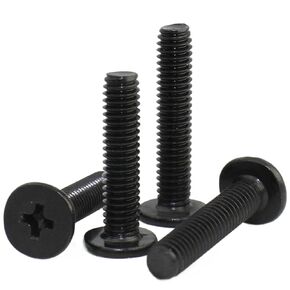 10-50pcs M1.6 M2 M2.5 M3 M4 M5 M6 Black 304 Stainless Steel Cross Phillips Ultra Thin Flat Wafer Head Screw for Laptop L:2-40mm(4mm,M2.0 (50pcs)) in Saudi Arabia